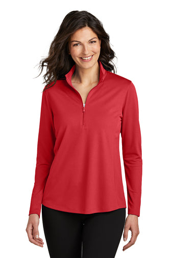 Ladies Dry Zone UV Micro-Mesh 1/4-Zip with logo sizes Small to 4XL