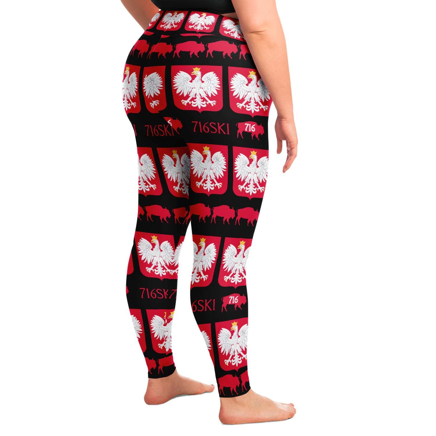 Polska Dyngus Day Plus Size Leggings Buffalo 716SKI style Curvy