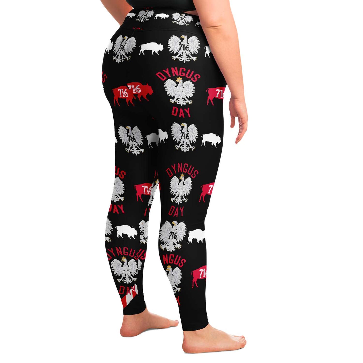Polska Dyngus Day Plus Size Leggings Buffalo 716SKI style Curvy