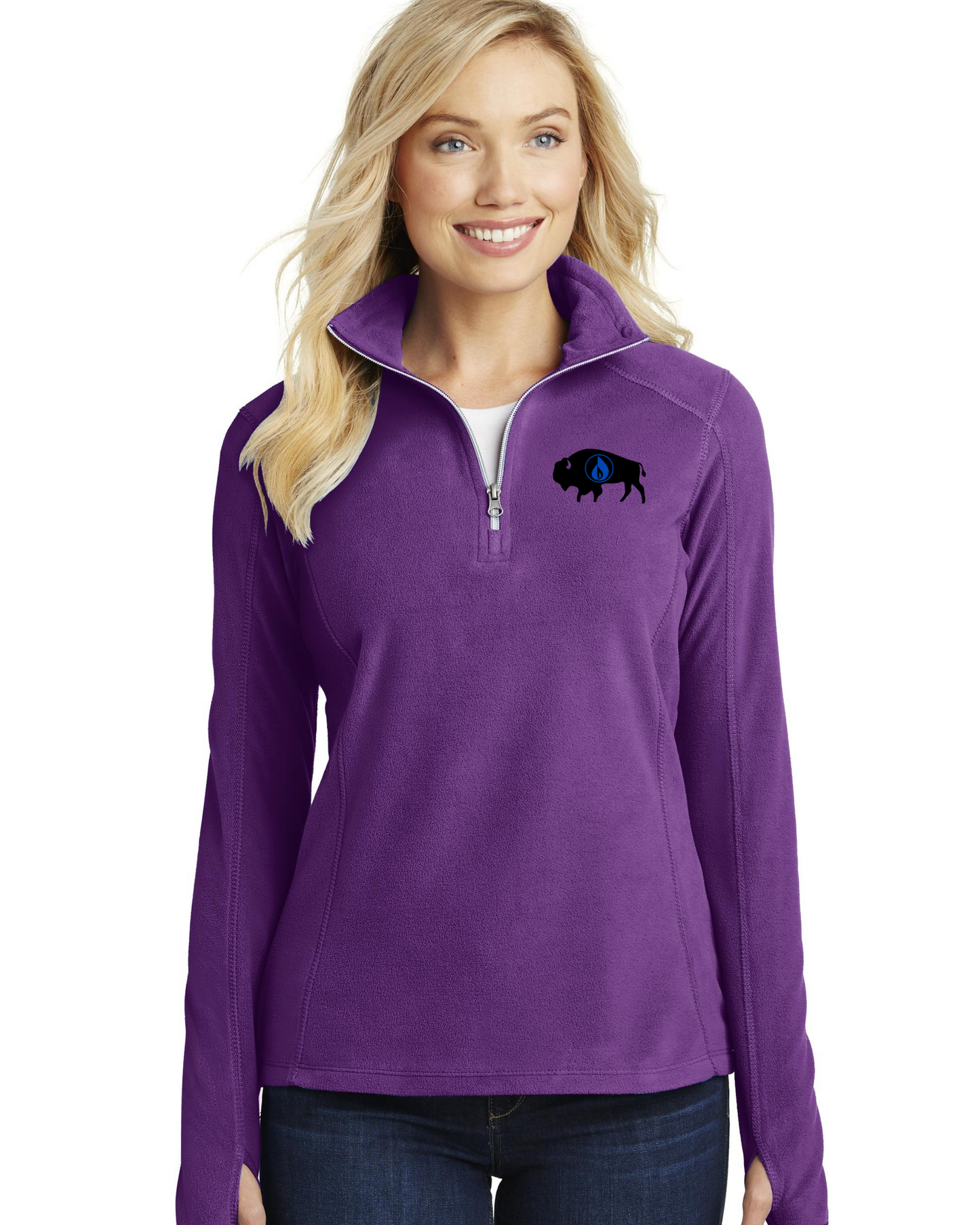 Ladies fleece zip jacket fleece- corporate with logo