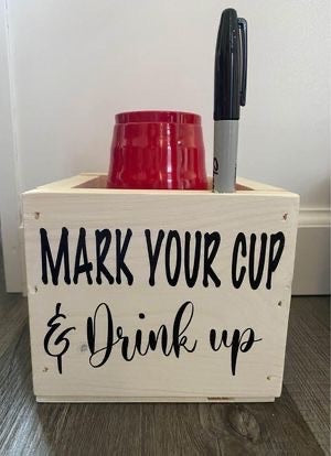Red solo cup holder, mark your cup and drink up or lets go Buffalo red solo cup holder