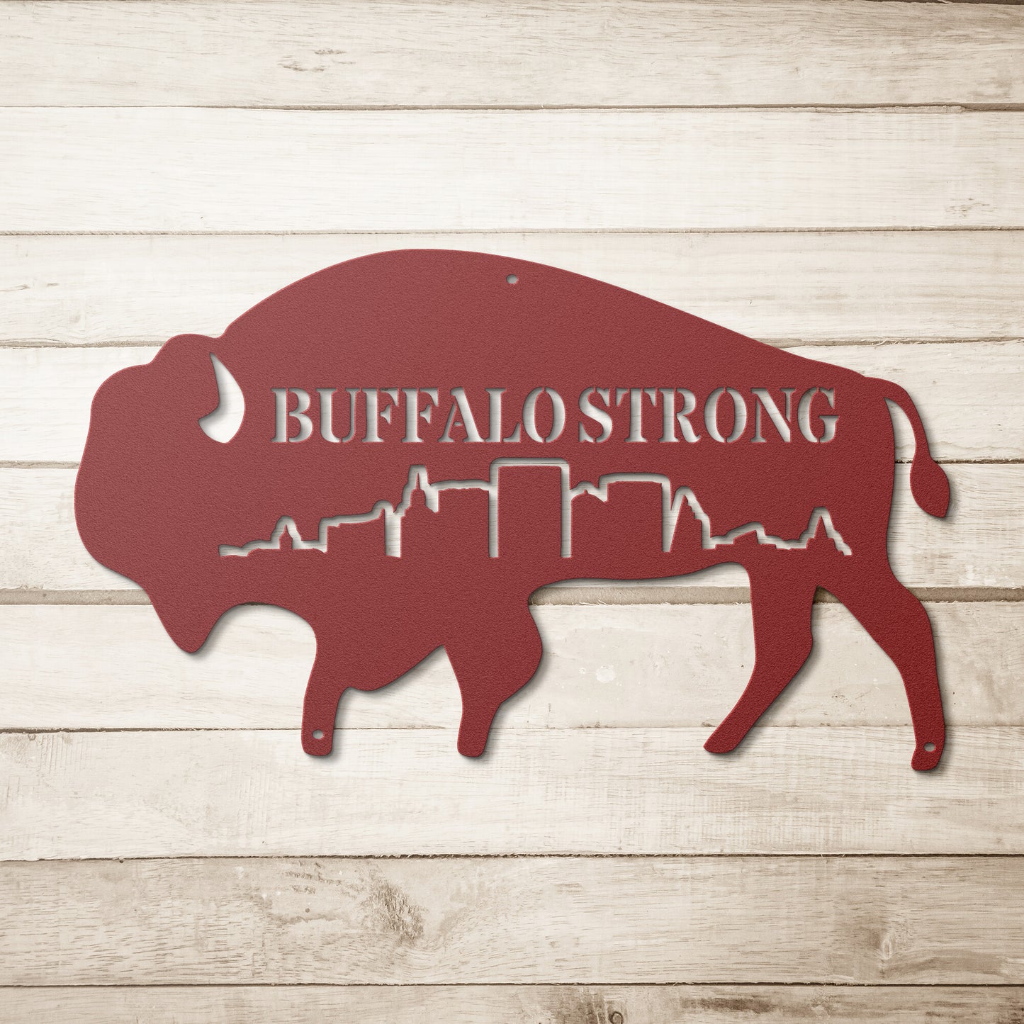 Buffalo Strong metal sign
