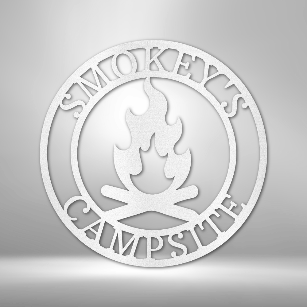 Personalized Campfire Monogram - Steel Sign
