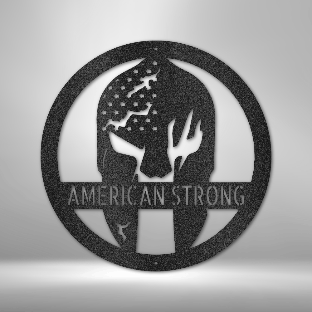 Personalized Battle Spartan Helmet - Steel Sign