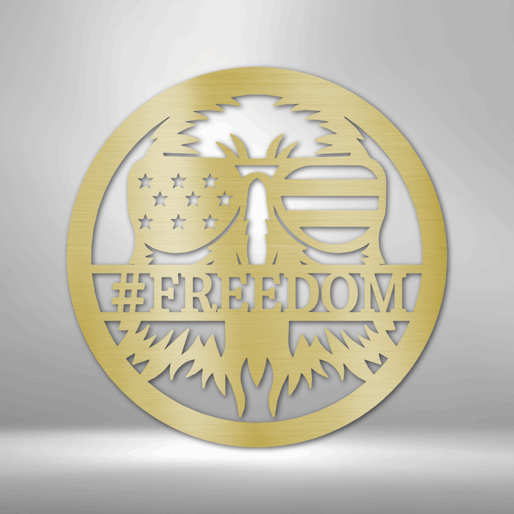 Personalized Patriot American Eagle Monogram - Steel Sign