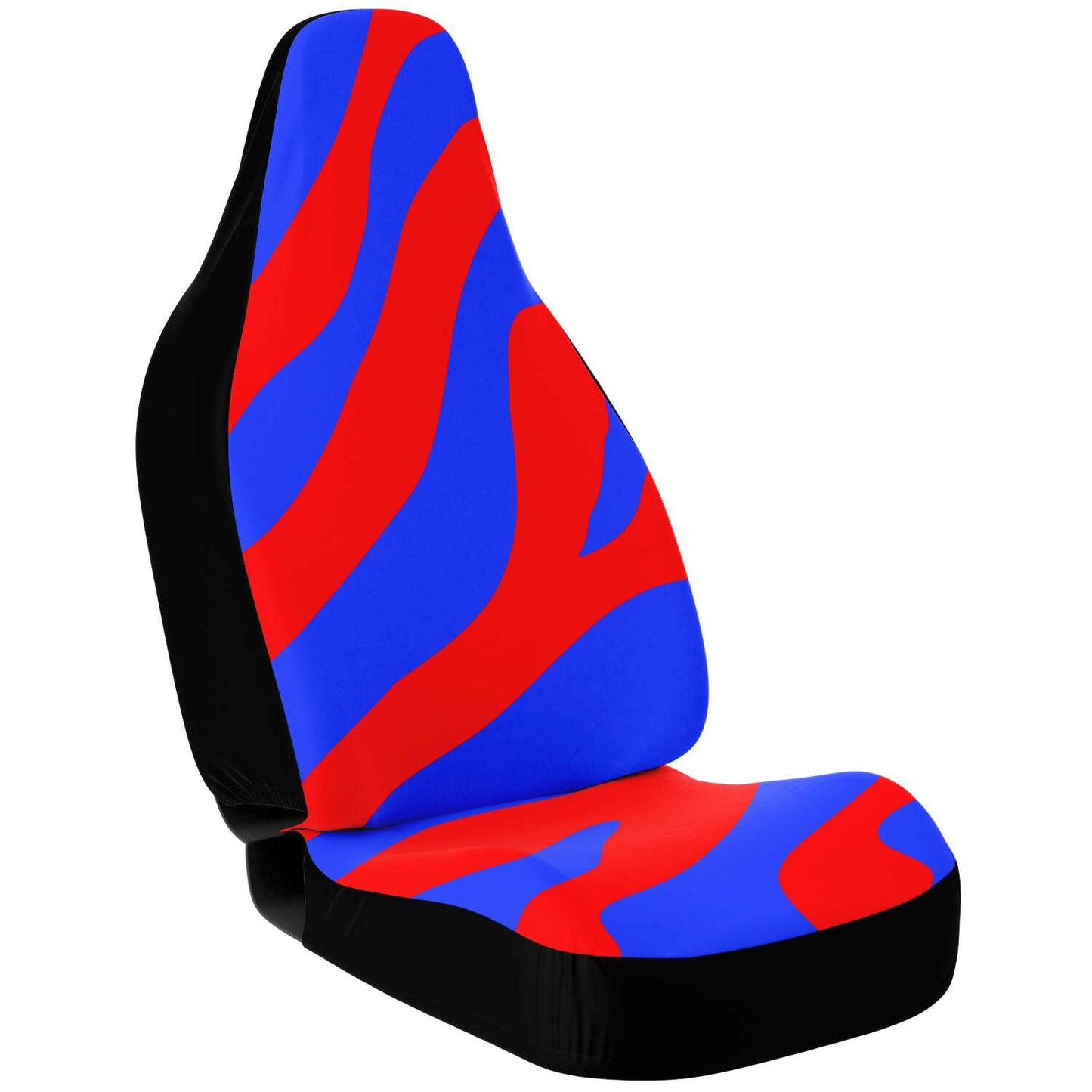 Red and royal blue sports- car seat covers